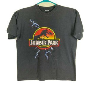 Rare Vintage Jurassic Park lightning T-shirt 1992 Size Adult XL Kanye AOP TAG